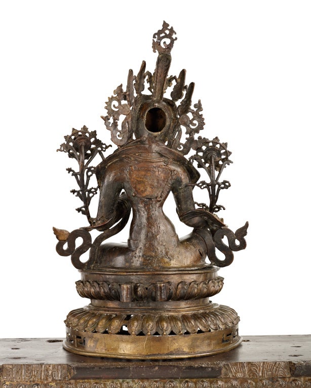 A large and impressive Nepalese bronze altar group 5