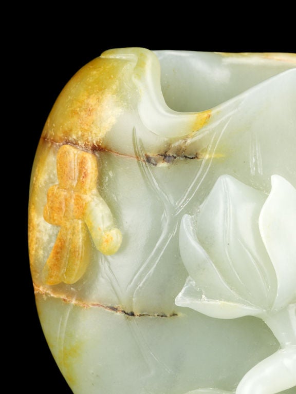 A greenish jade cup