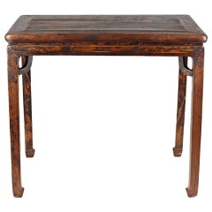 Antique An elm wood painting table with drawer