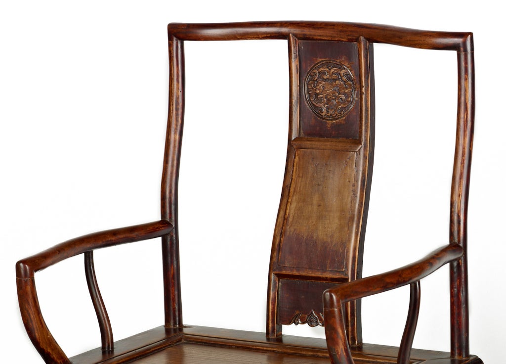 A pair of short-backed southern official's hat armchairs