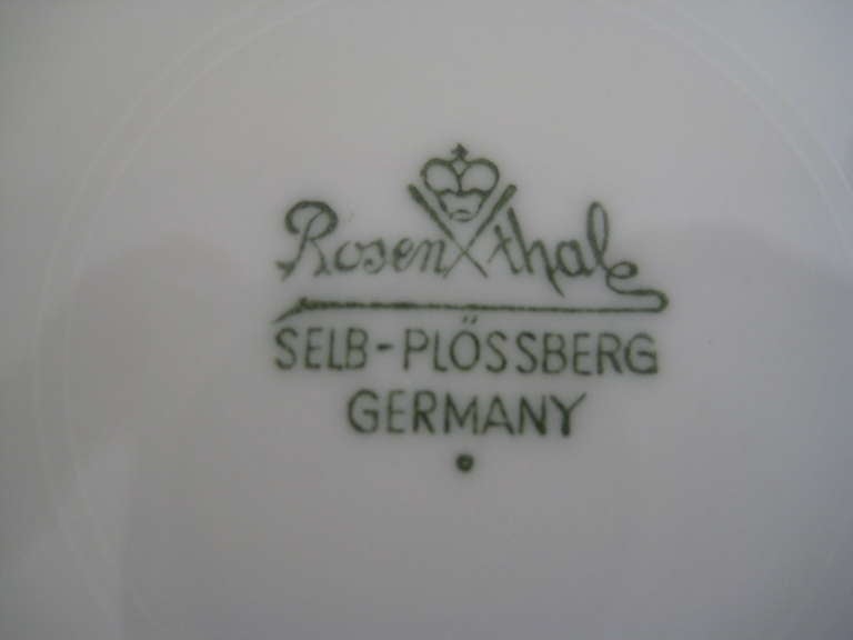 Set für 12 Stück 1960er Jahre Schwarz-Weißes Rosenthal-Geschirr:: Deutschland 4