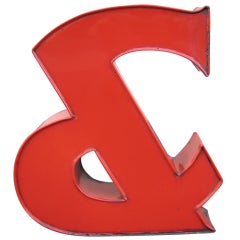 Industrial Red Ampersand Letter