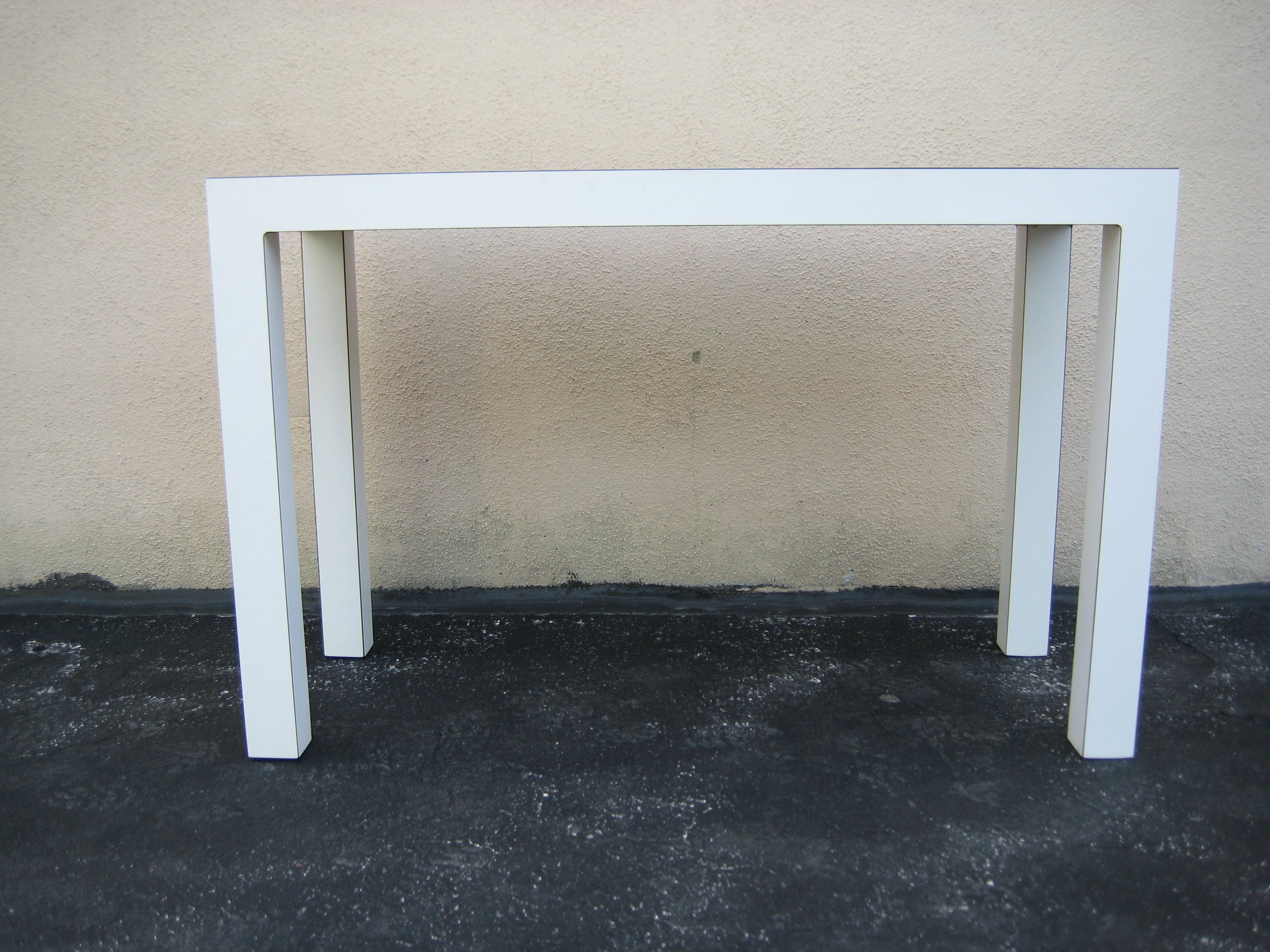 1970s White Parsons Table or  Desk