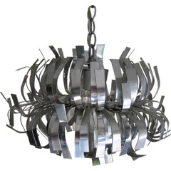 Whimsical Mod Stainless Steel Hanging Lamp or Chandelier
