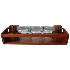 Mid Century Teak Bar Set
