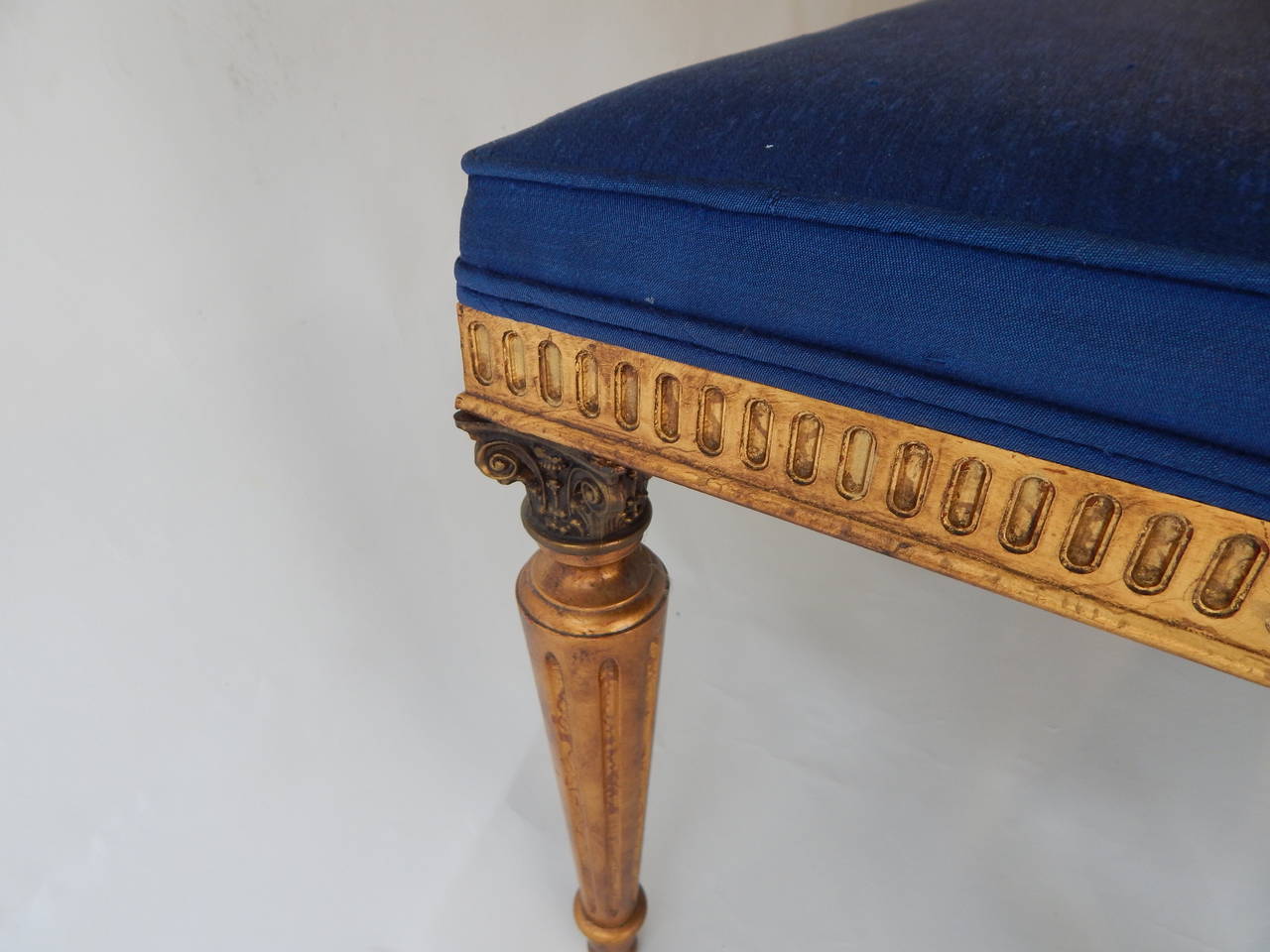 Giltwood Pair of Neoclassic Benches