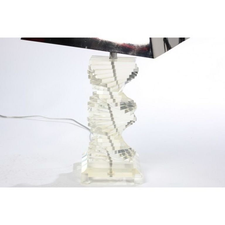Lucite and Chrome Lamp in the manner of Karl Springer