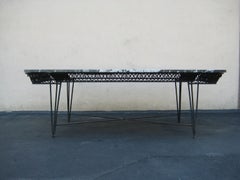 Maurizio Tempestini for Salterini Large Marble and Wrought Iron Table