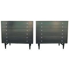 Pair of 1960s Black and White American of Martinsville Dressers 7