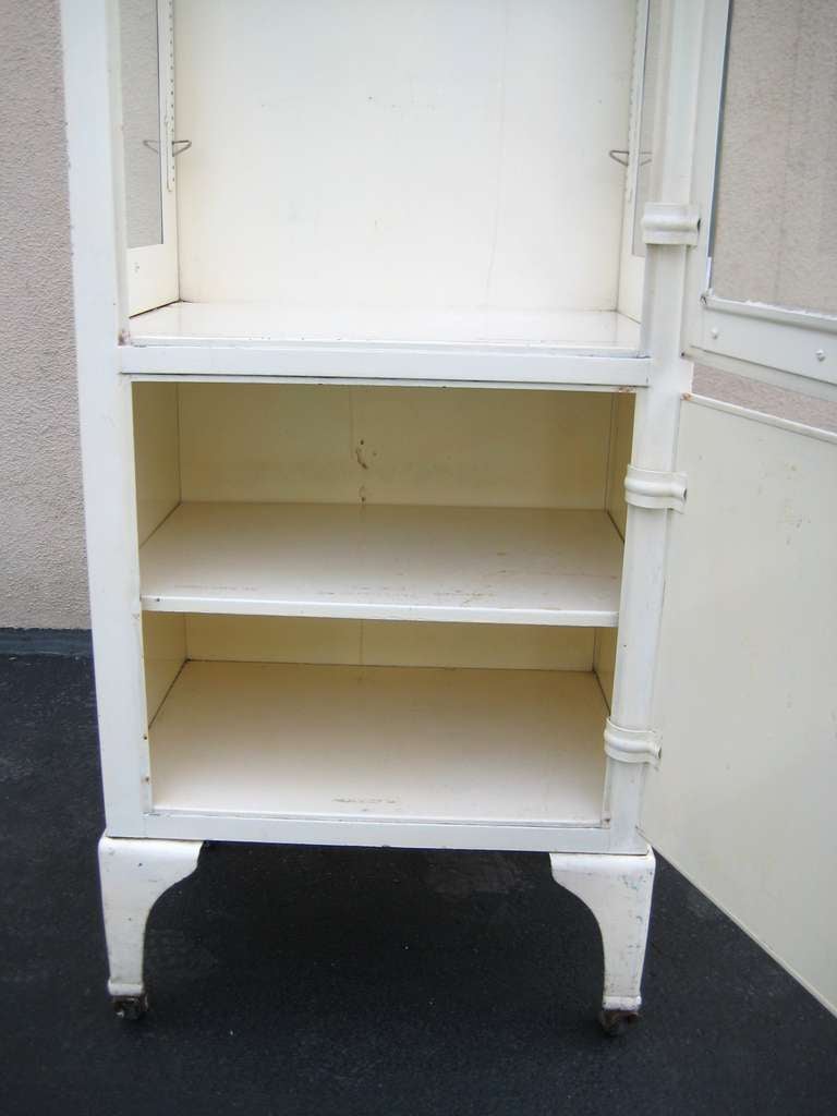 Mid-20th Century Vintage Industrial Medical Display Cabinet