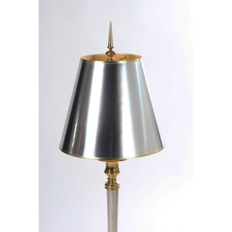 Mid-Century-Lampen aus Chrom und Messing (amerikanisch) im Angebot