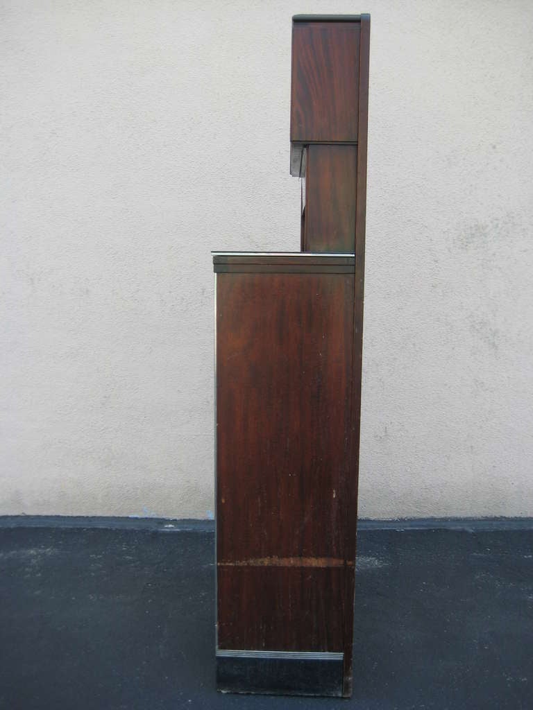 Wood Art Deco Apothecary Medical Dental Cabinet