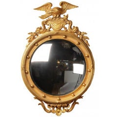 Regency Style Gilded Convex Mirror
