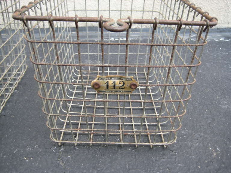 antique metal basket