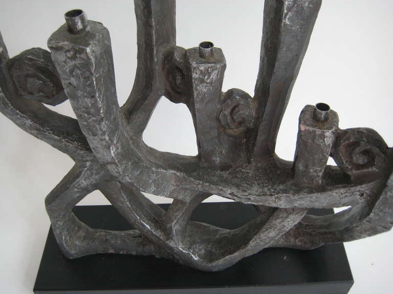 1975 Klara Sever für Austin Productions:: Modernist Sculpture Menorah (amerikanisch)