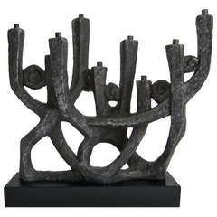 1975 Klara Sever for Austin Productions, Modernist Sculpture Menorah