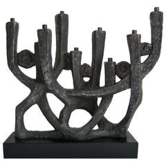 1975 Klara Sever für Austin Productions:: Modernist Sculpture Menorah