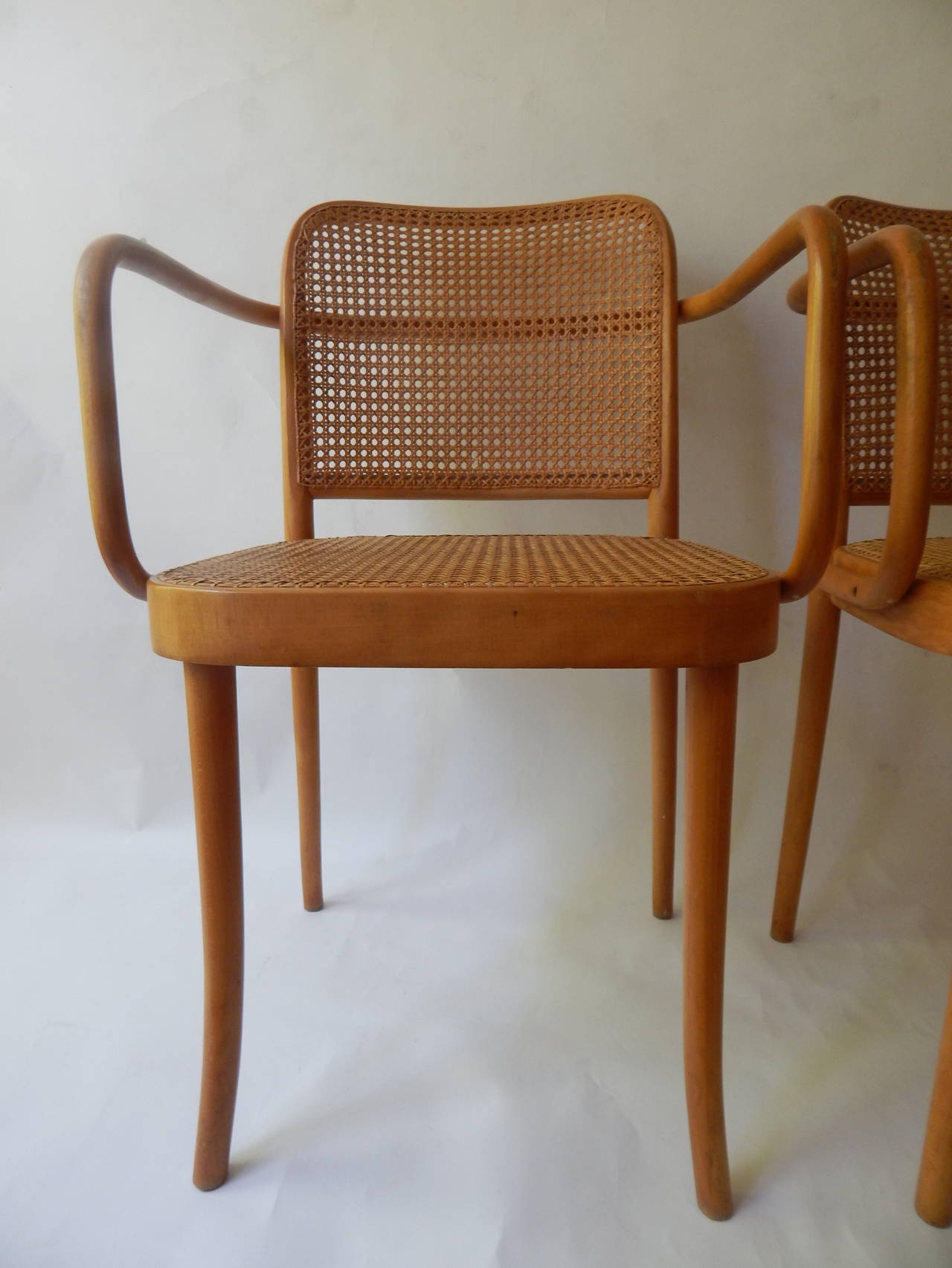 Josef Hoffmann Arm Chairs. We also have a pair of matching Josef Hoffman side chairs available.