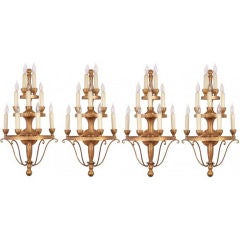 Niermann Weeks Handmade Large Gilded Sconces