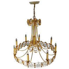 Midcentury 1960 Crystal Chandelier by Palwa