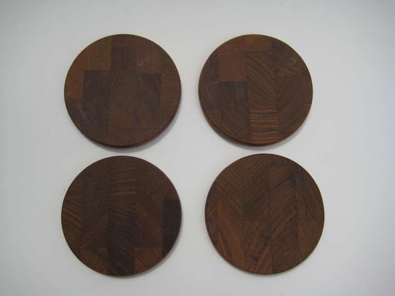 1970s Jens Quistgaard for Dansk Teak Coasters In Excellent Condition In New York, NY