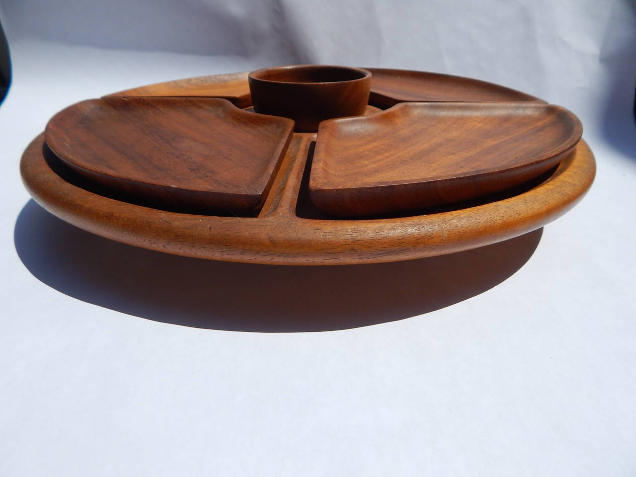 Scandinavian Modern 1960s Teak Lazy Susan