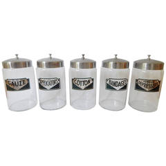 Set of Five Apothecary Jars
