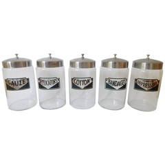Set of Five Apothecary Jars 9