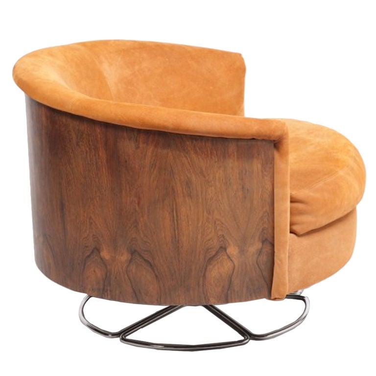Selig Barrel Back Swivel Club Chair, Denmark