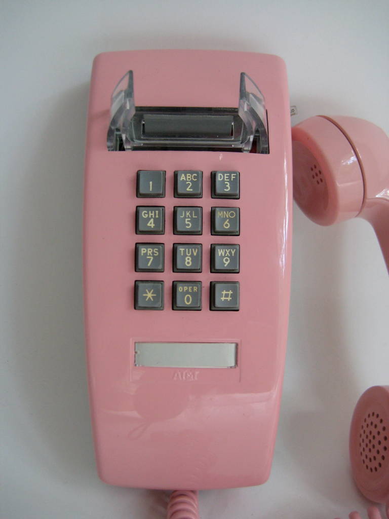 Late 20th Century 1980s Pink Telephone For Sale