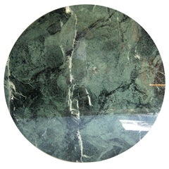 Italian Round Green Marble Table Top