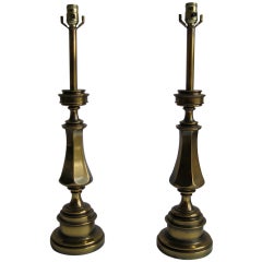 Pair of Solid Brass Stiffel Lamps