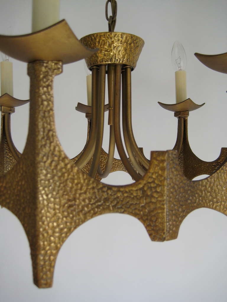 American Mid-Century Brutalist Chandelier