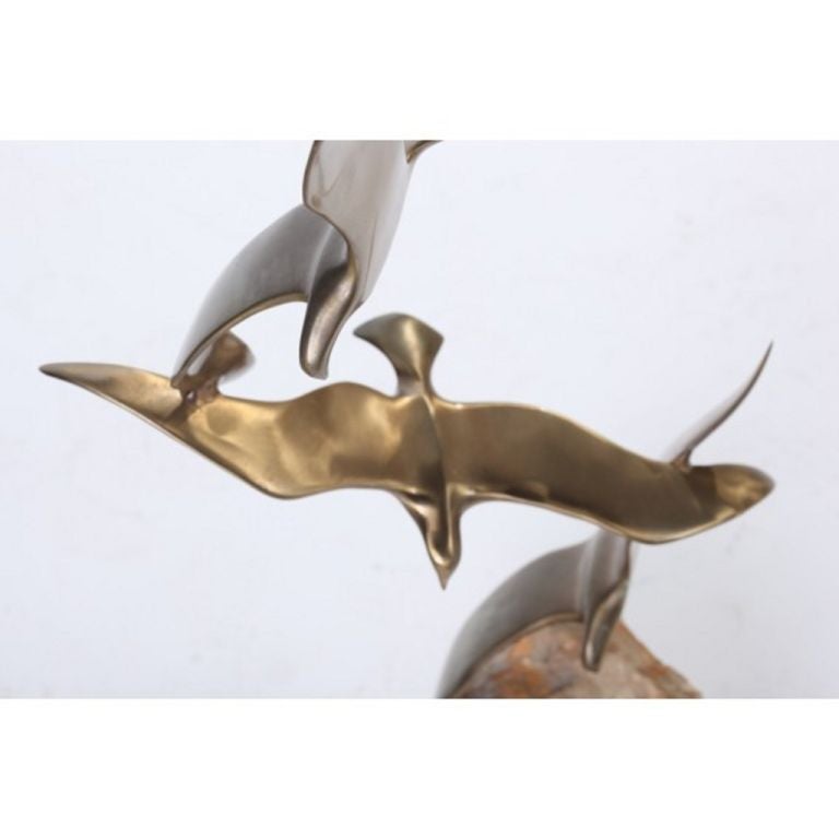 Curtis Jere Sculpture of Flying Seagulls In Excellent Condition In New York, NY
