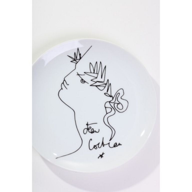 French Jean Cocteau for Limoge, France 1958 Set of 4 Plates