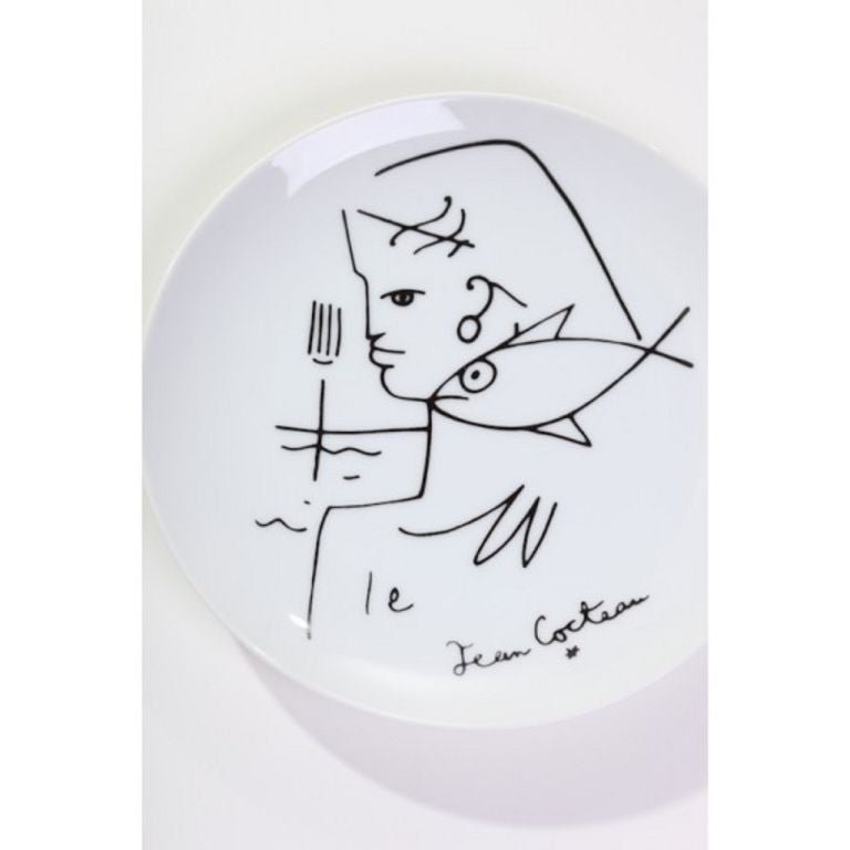 Jean Cocteau for Limoge, France 1958 Set of 4 Plates In Excellent Condition In New York, NY