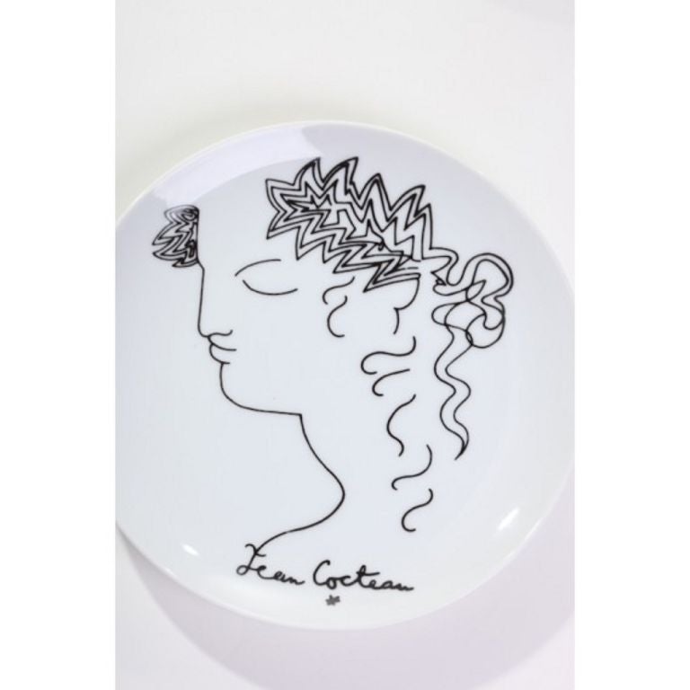 Mid-20th Century Jean Cocteau for Limoge, France 1958 Set of 4 Plates