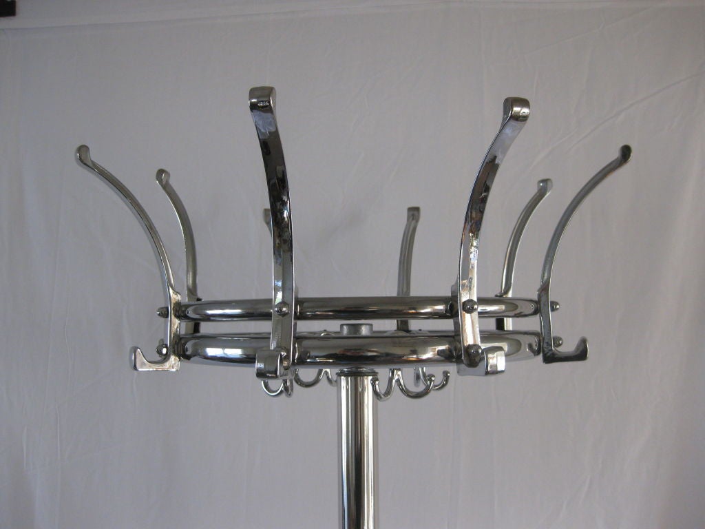 This piece makes a statement! 7' height. Heavy steel and nickel has been restored and rechromed making it in 