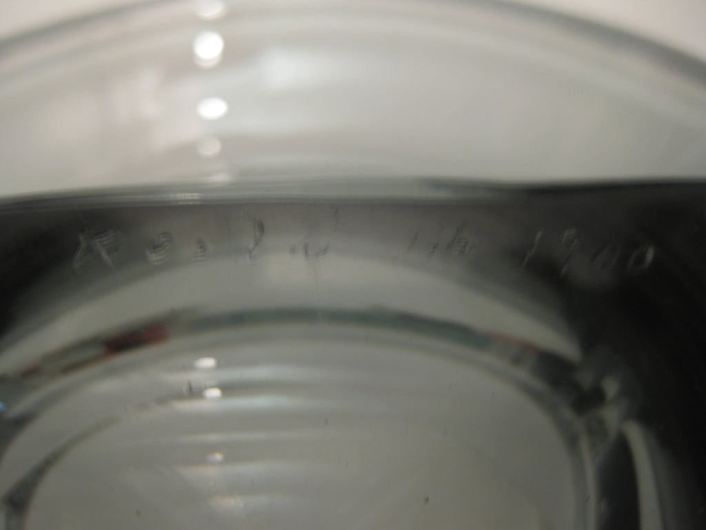 Mid-20th Century 1930s Elis Bergh for Kosta Boda Art Deco Glass Bowl