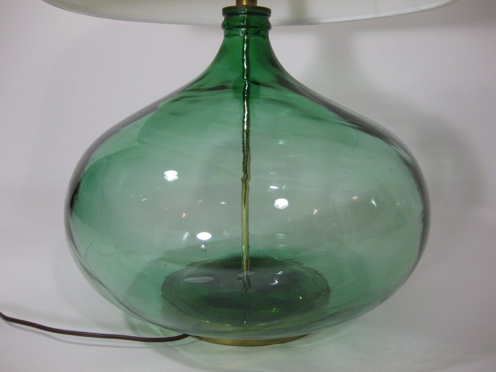Early 20th Century  Large French Wine Bottle Lamp In Excellent Condition In New York, NY