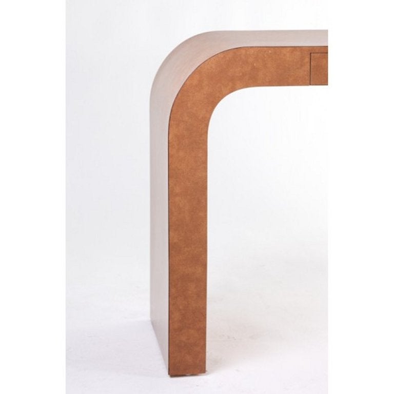 American Waterfall Console with Faux Leather Laminate