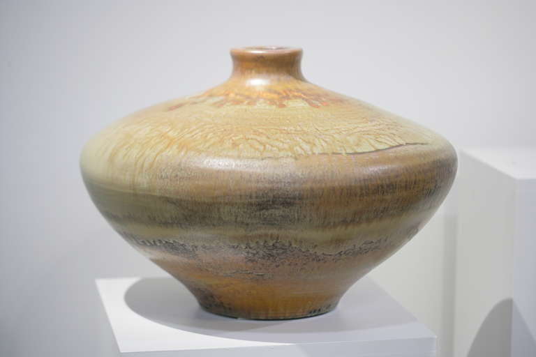 French Suzanne RAMIE & MADOURA - Impressive Vase For Sale