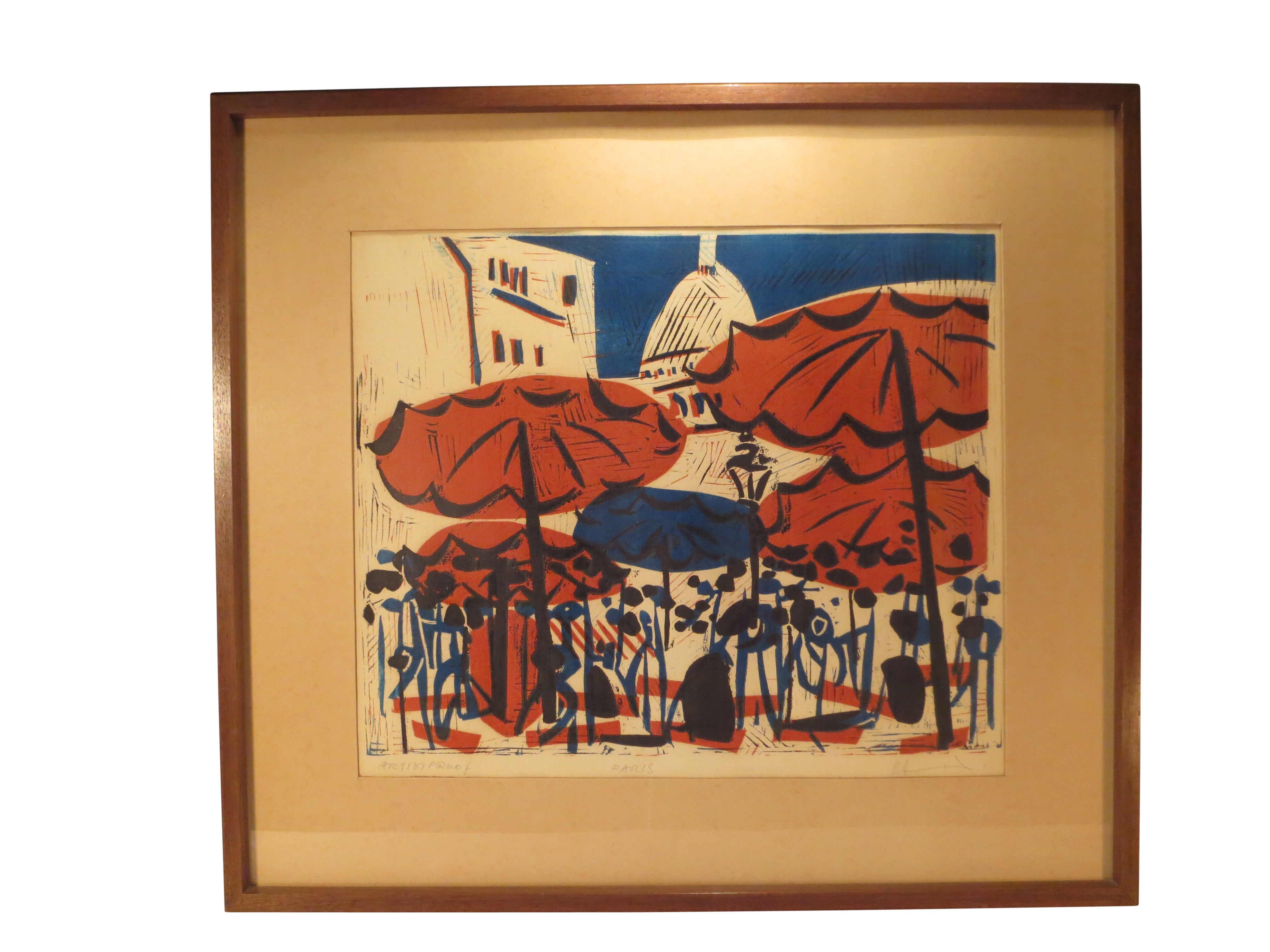 Herbert Siebner Lithograph of Paris
