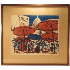 Herbert Siebner Lithograph of Paris