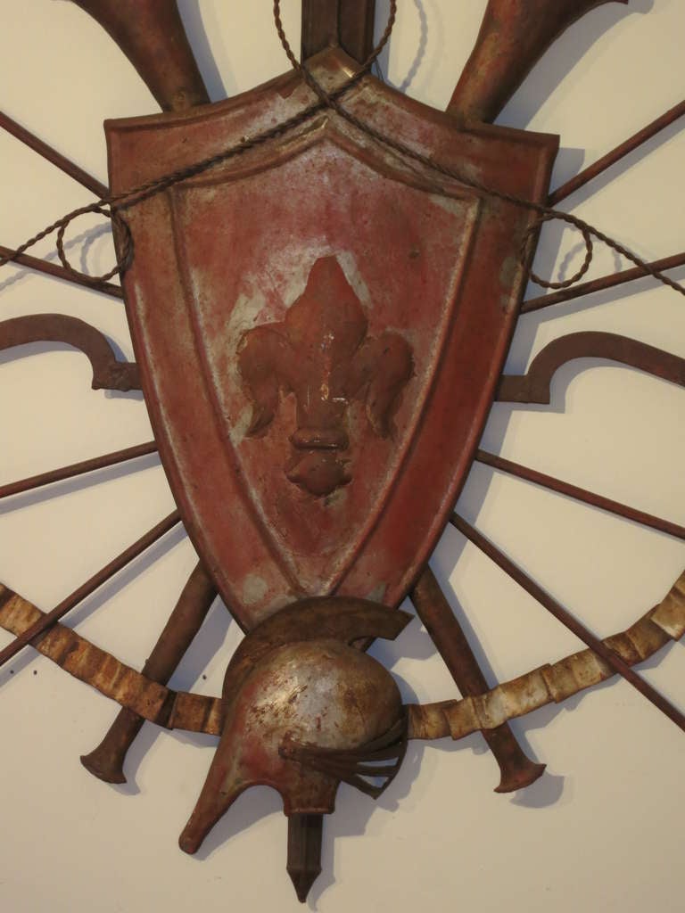Iron Tole Heraldic Shield
