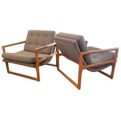 Pair of Milo Baughman Lounge Chairs
