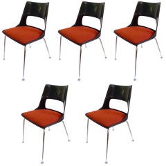 Set of Five Kay Korbing Chairs