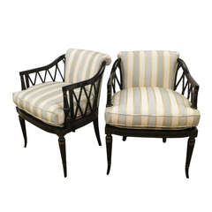 Pair of English Regency Style Armchairs