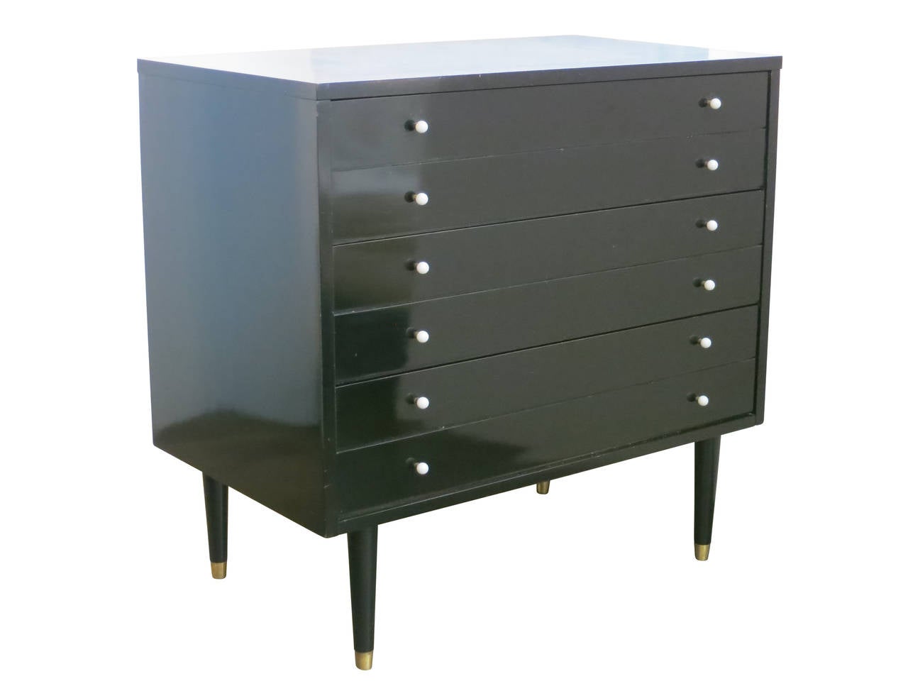 20th Century Black Lacquered Chest