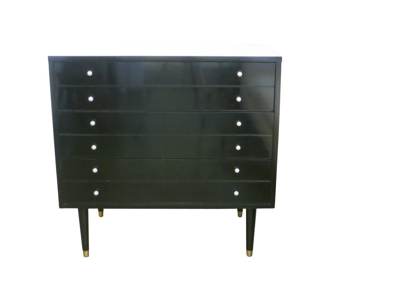 Wood Black Lacquered Chest